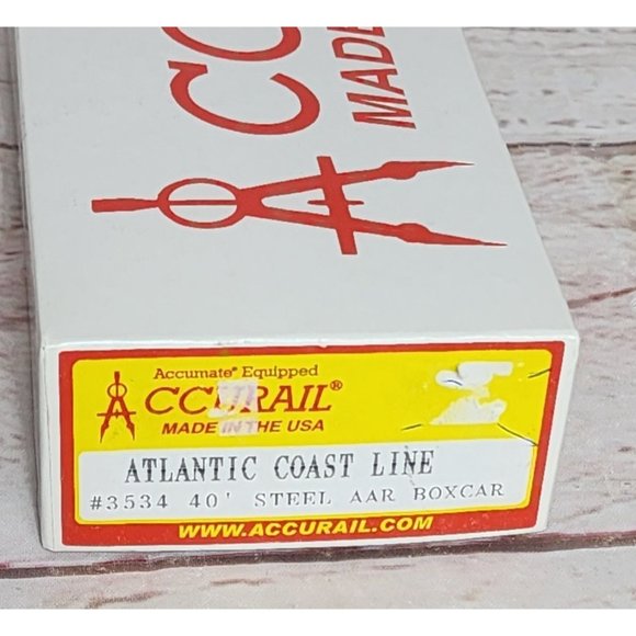 Vintage Accurail Made In The USA Atlantic Coast Line 40’ Steel AAR Boxcar Train - Picture 3 of 13